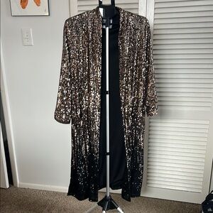 BB Dakota Black and Gold Sequin Jacket